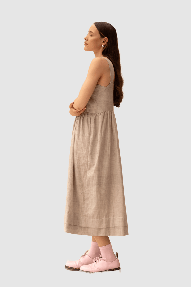 ReCreate Clothing | Ash Dress | Pebble | The Colab | Shop Womens | New Zealand