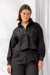 ReCreate Clothing | Boxy Shirt | Black | The Colab | Shop Womens | New Zealand