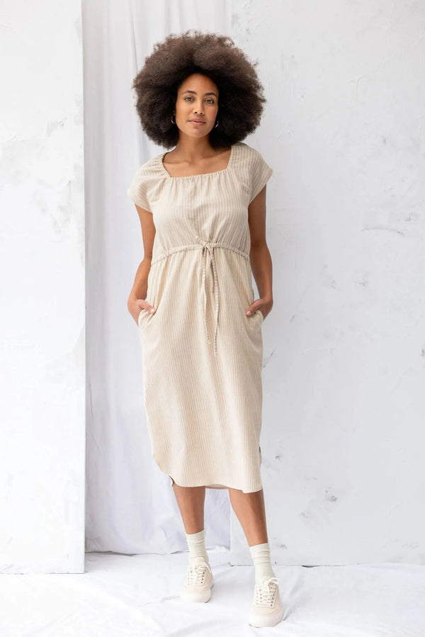 ReCreate Clothing | Remmy Dress | Cream Stripe | The Colab | Shop Womens | New Zealand