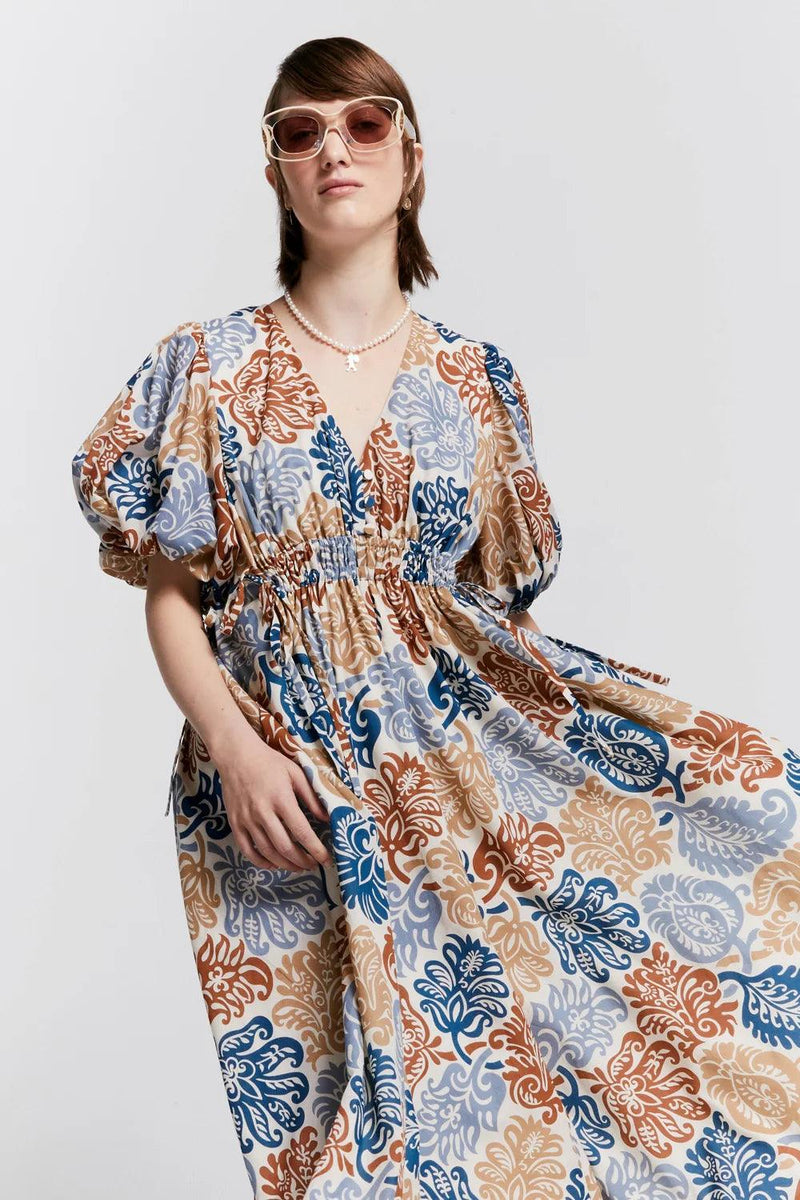 Karen Walker | Lakeside Cotton Dress | Sand Multi | The Colab | Shop Womens | New Zealand