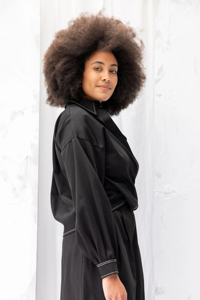 ReCreate Clothing | Boxy Shirt | Black | The Colab | Shop Womens | New Zealand