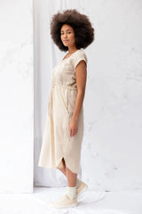 ReCreate Clothing | Remmy Dress | Cream Stripe | The Colab | Shop Womens | New Zealand