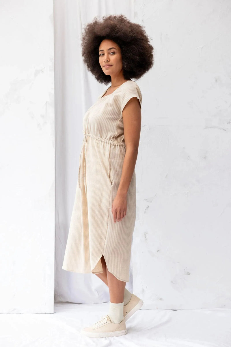 ReCreate Clothing | Remmy Dress | Cream Stripe | The Colab | Shop Womens | New Zealand