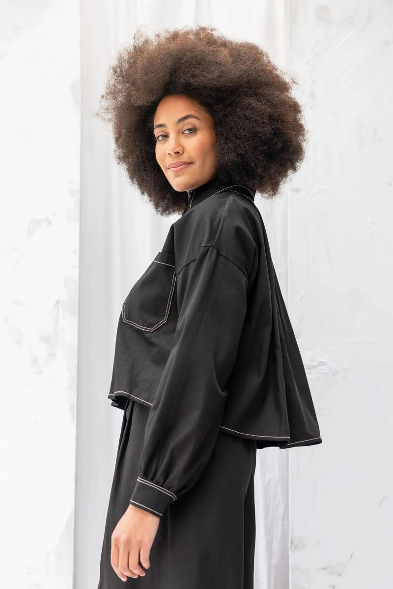 ReCreate Clothing | Boxy Shirt | Black | The Colab | Shop Womens | New Zealand