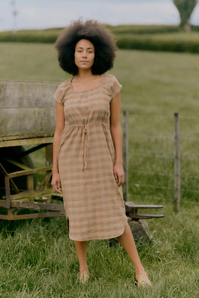 ReCreate Clothing | Remmy Dress | Earth Check | The Colab | Shop Womens | New Zealand