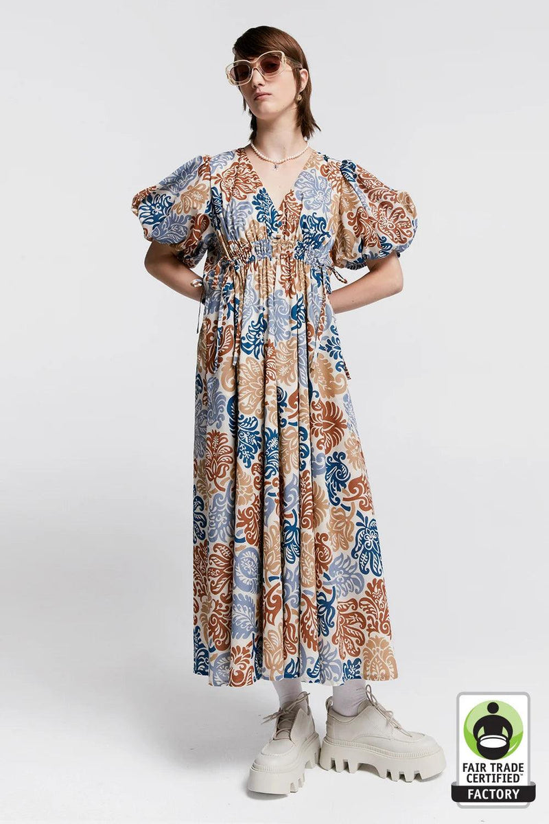 Karen Walker | Lakeside Cotton Dress | Sand Multi | The Colab | Shop Womens | New Zealand