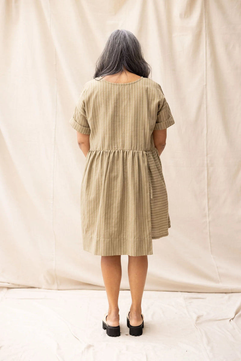 Hobby Dress | Moss Stripe