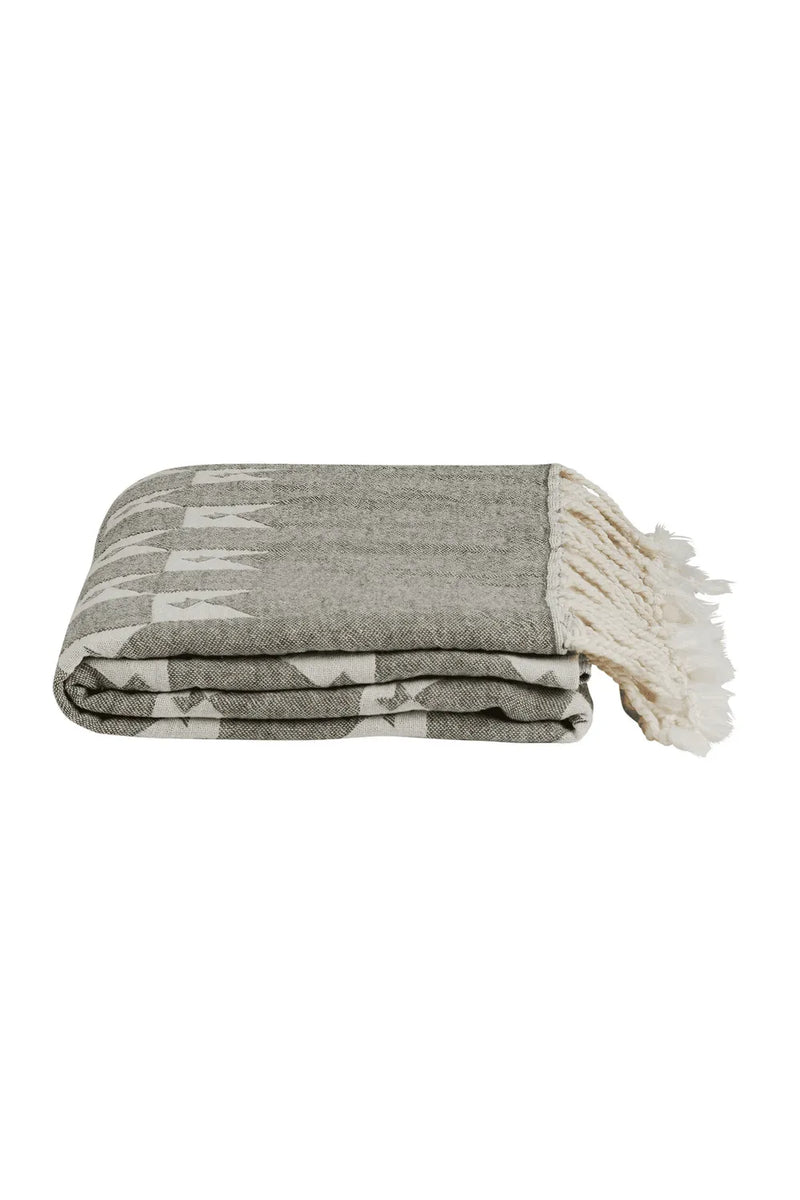 Karen Walker | Monogram Turkish Towel | Deep Olive | The Colab | Shop Womens | New Zealand