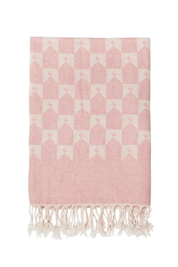 Karen Walker | Monogram Turkish Towel | Pink | The Colab | Shop Womens | New Zealand