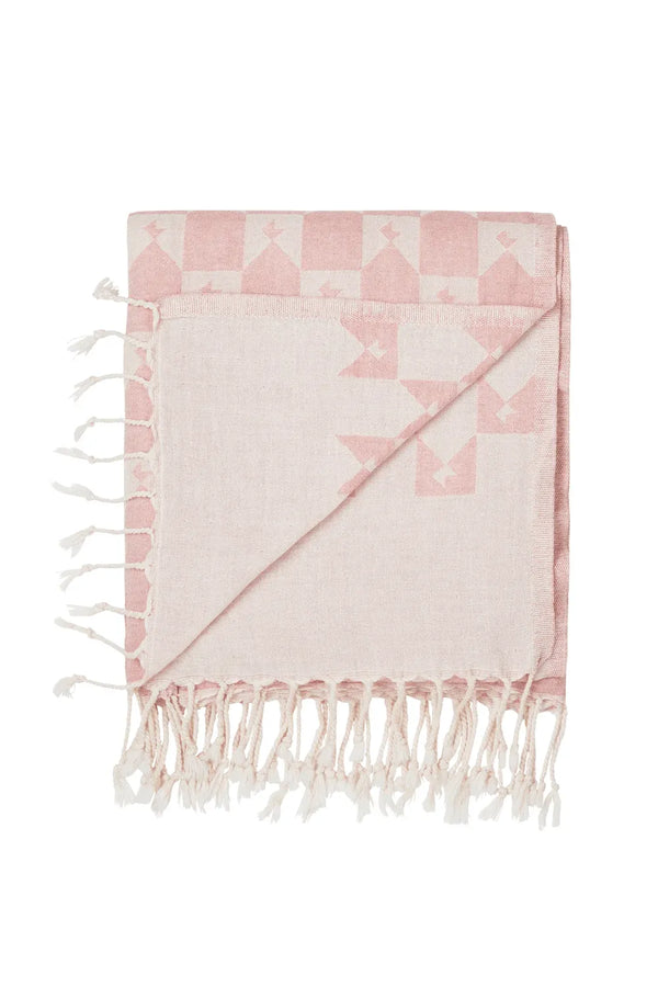 Karen Walker | Monogram Turkish Towel | Pink | The Colab | Shop Womens | New Zealand