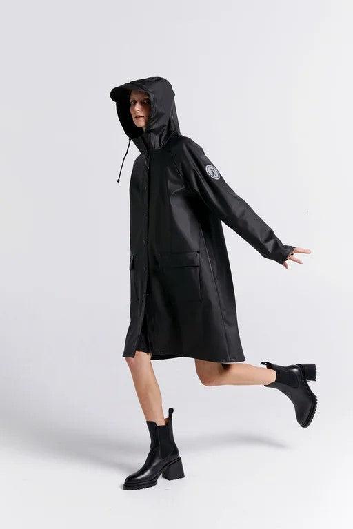 Karen Walker | Runaway Long Raincoat | Black | The Colab | Shop Womens | New Zealand
