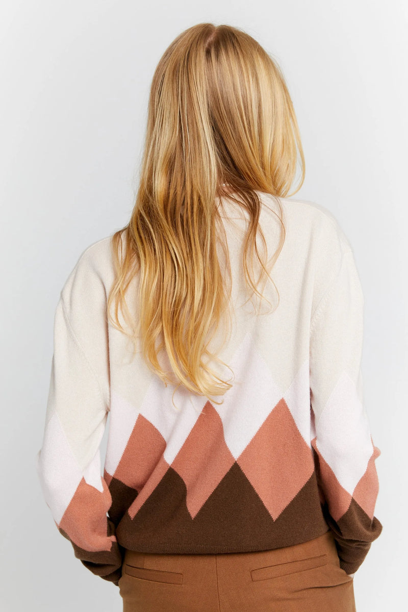 Mina Cashmere Sweater | Autumn Argyle