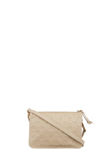 Monogram Double Zip Pouch | Macadamia