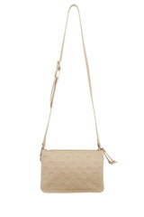 Monogram Double Zip Pouch | Macadamia
