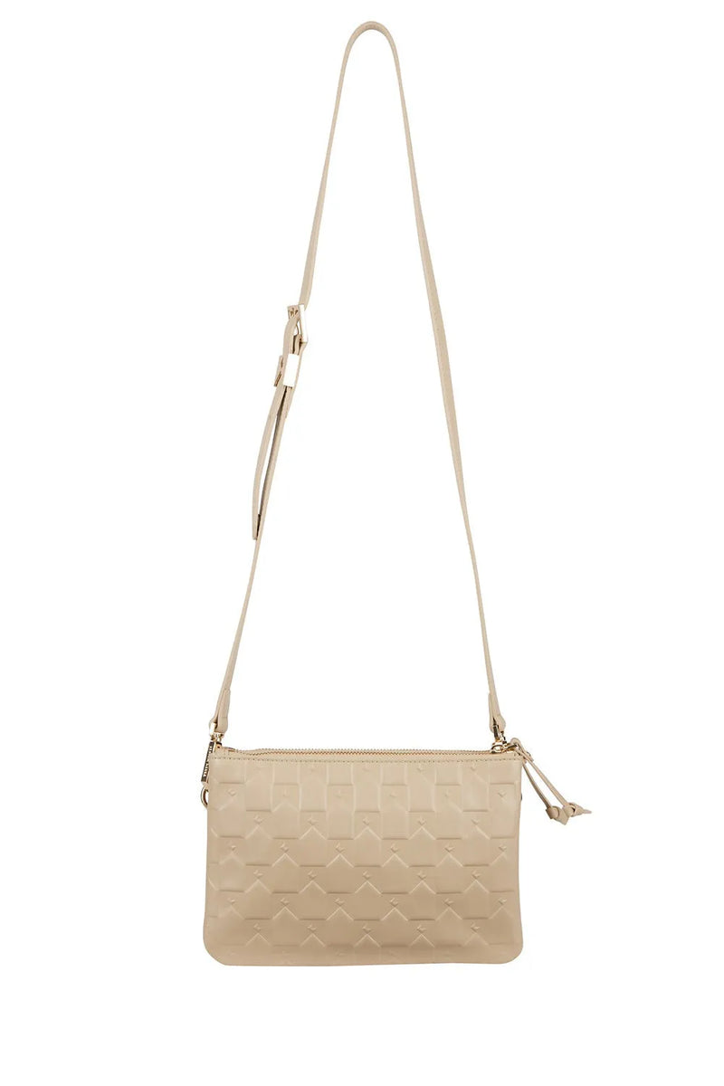 Monogram Double Zip Pouch | Macadamia