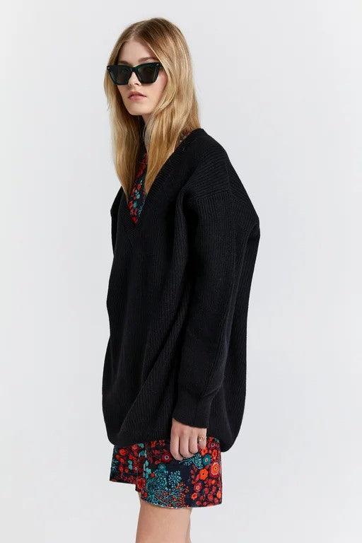 Karen Walker | Naomi Oversized Cashmere Sweater | Black | The Colab | Shop Womens | New Zealand