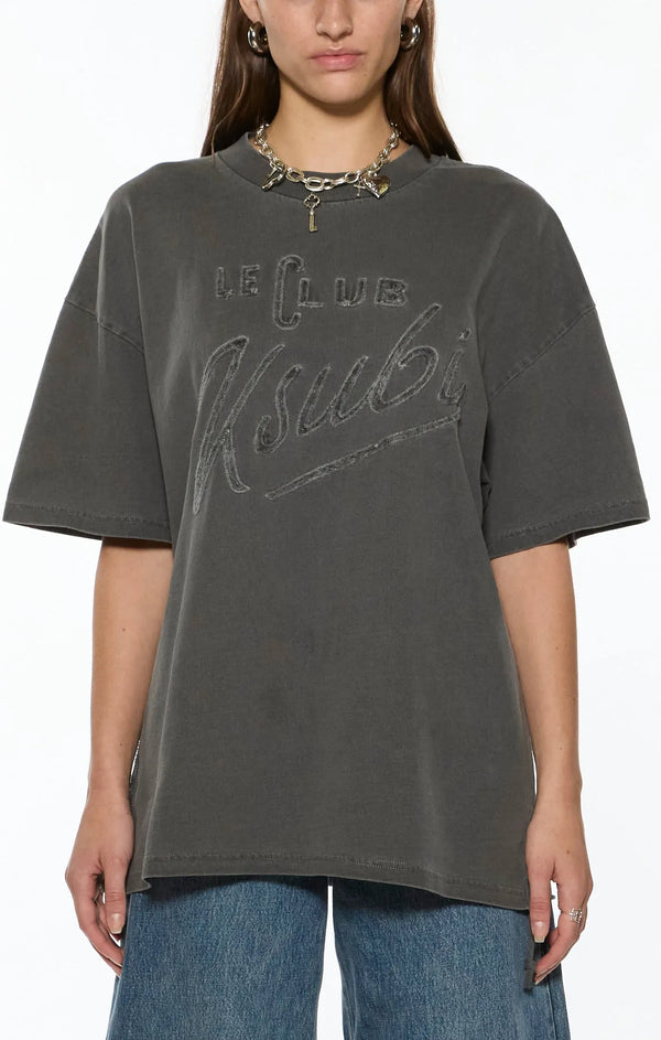 Le Club Boyfriend Tee | Charcoal