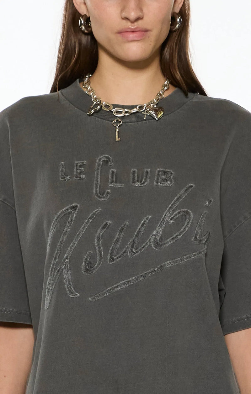 Le Club Boyfriend Tee | Charcoal