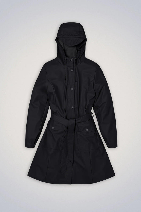 Rains | Waterproof Curve Rain Jacket | Black | The Colab | Shop Womens | New Zealand