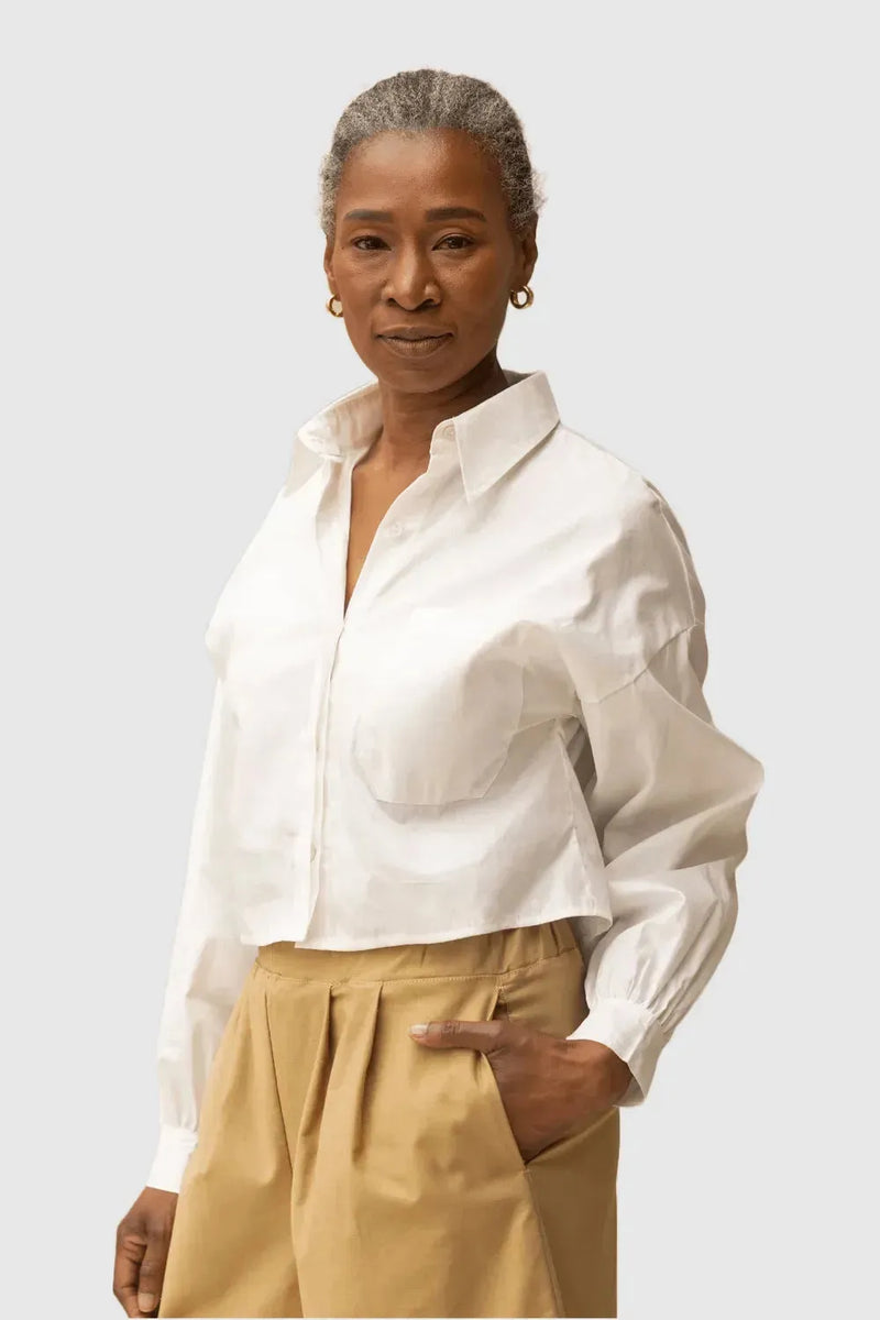 ReCreate Clothing | Boxy Shirt | Chalk | The Colab | Shop Womens | New Zealand