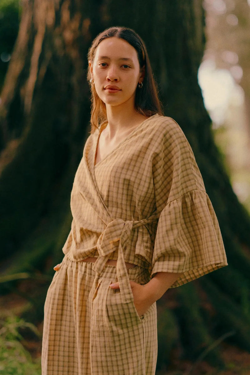 ReCreate Clothing | Charlie Top | Daisy Check | The Colab | Shop Womens | New Zealand
