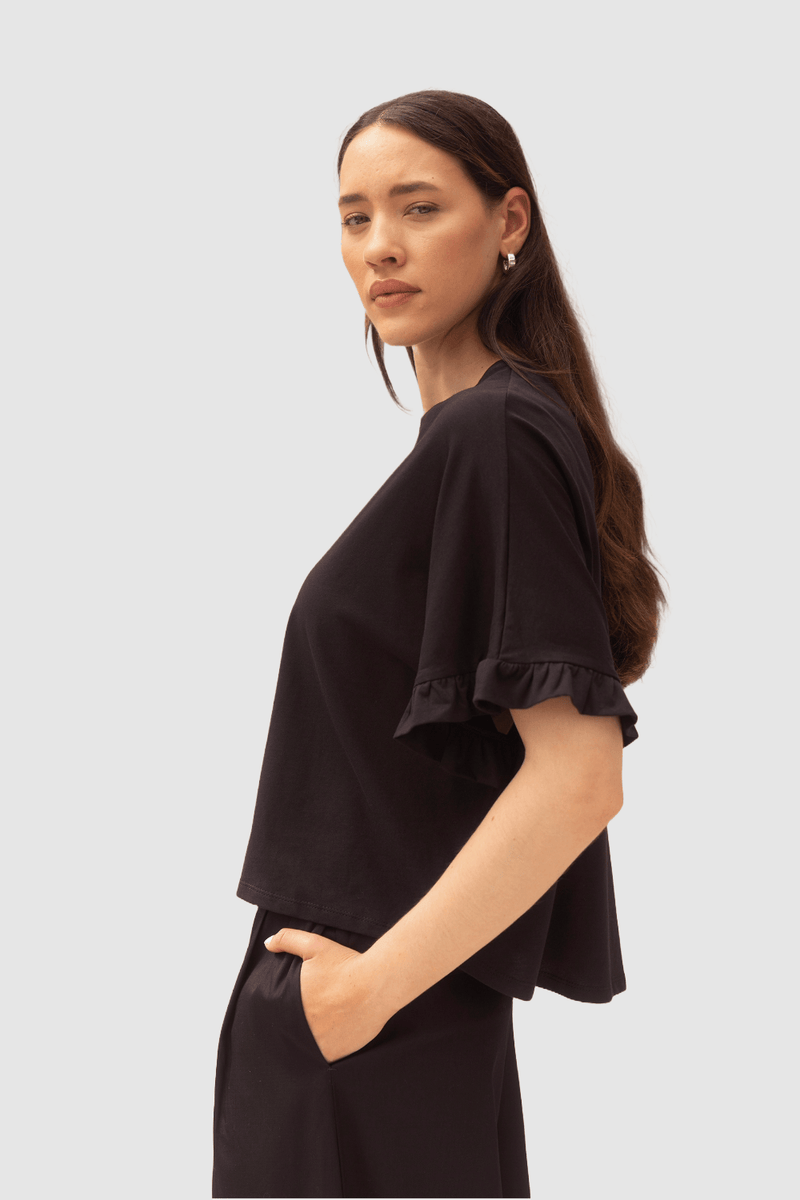 ReCreate Clothing | Ripple Tee | Black | The Colab | Shop Womens | New Zealand