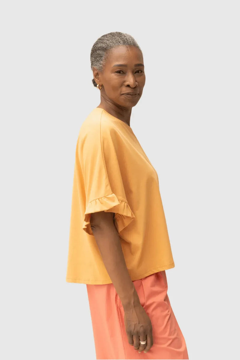 ReCreate Clothing | Ripple Tee | Cantaloupe | The Colab | Shop Womens | New Zealand