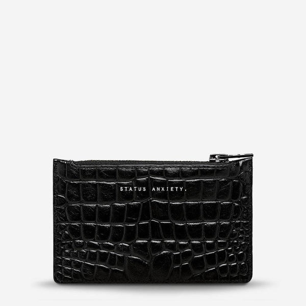 Status Anxiety | Avoiding Things Wallet | Black Croc | The Colab | Shop Womens | New Zealand