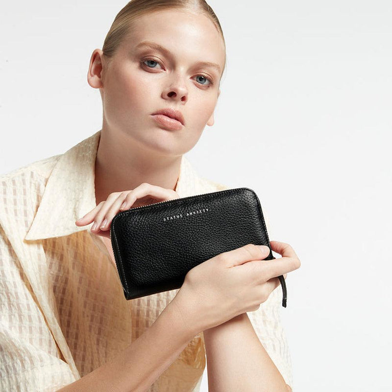 Status Anxiety | Yet To Come Leather Wallet | Black | The Colab | Shop Womens | New Zealand