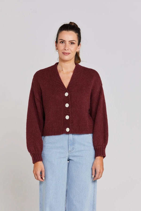 Huddle Cardigan | Winter Rouge