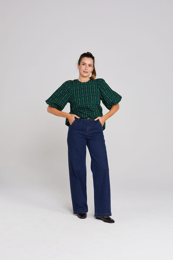 Lucie Top | Petal Plaid