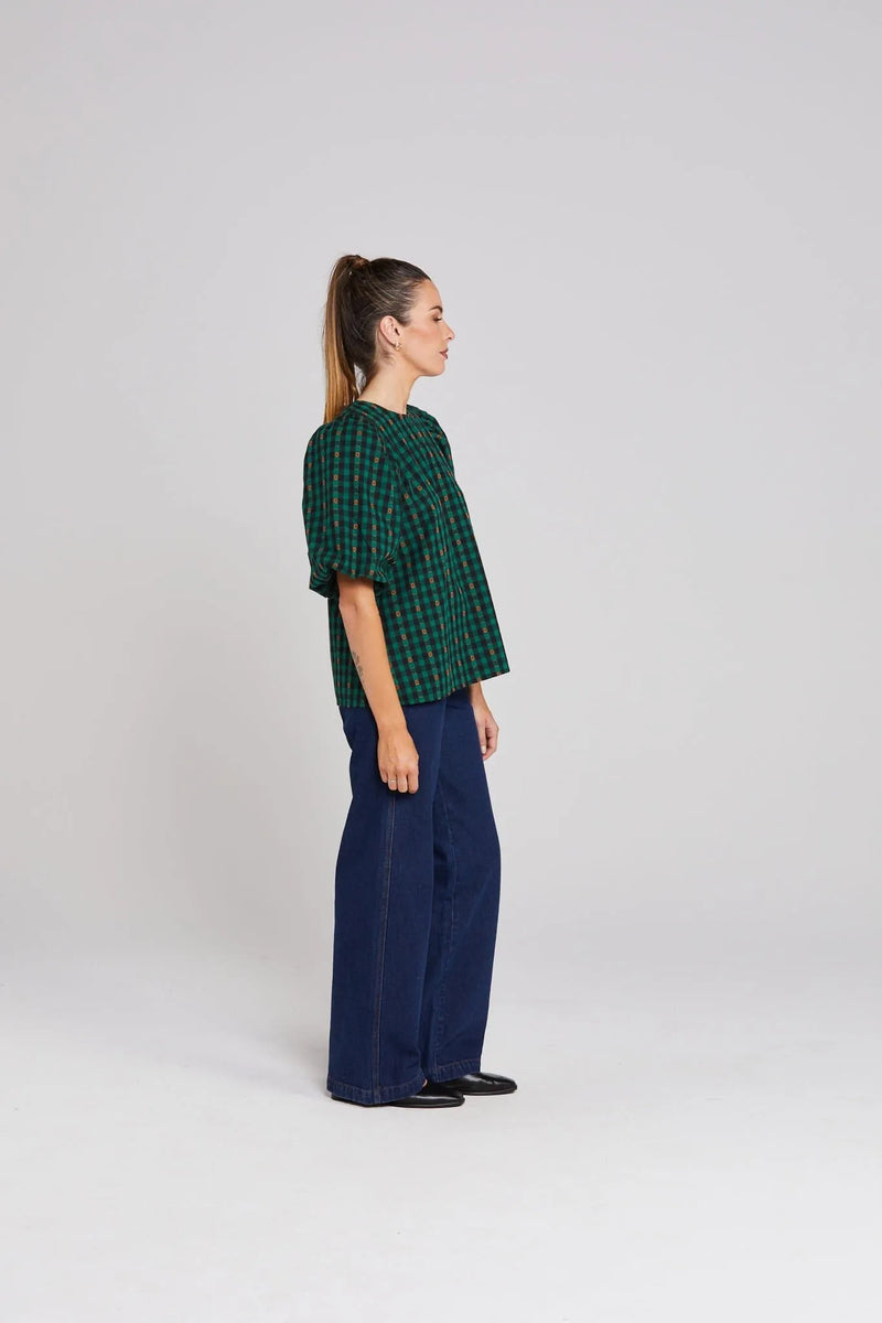 Lucie Top | Petal Plaid