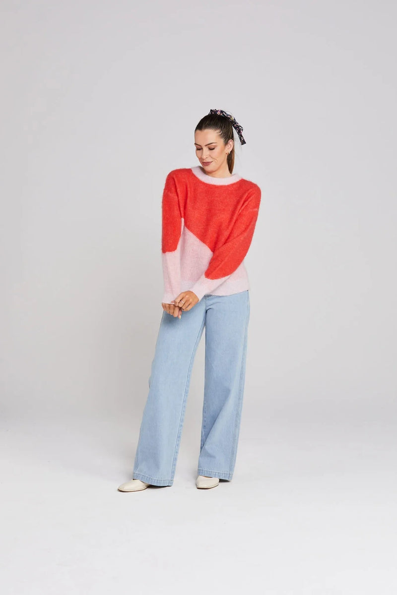 Split Jumper | Pinky Tomato