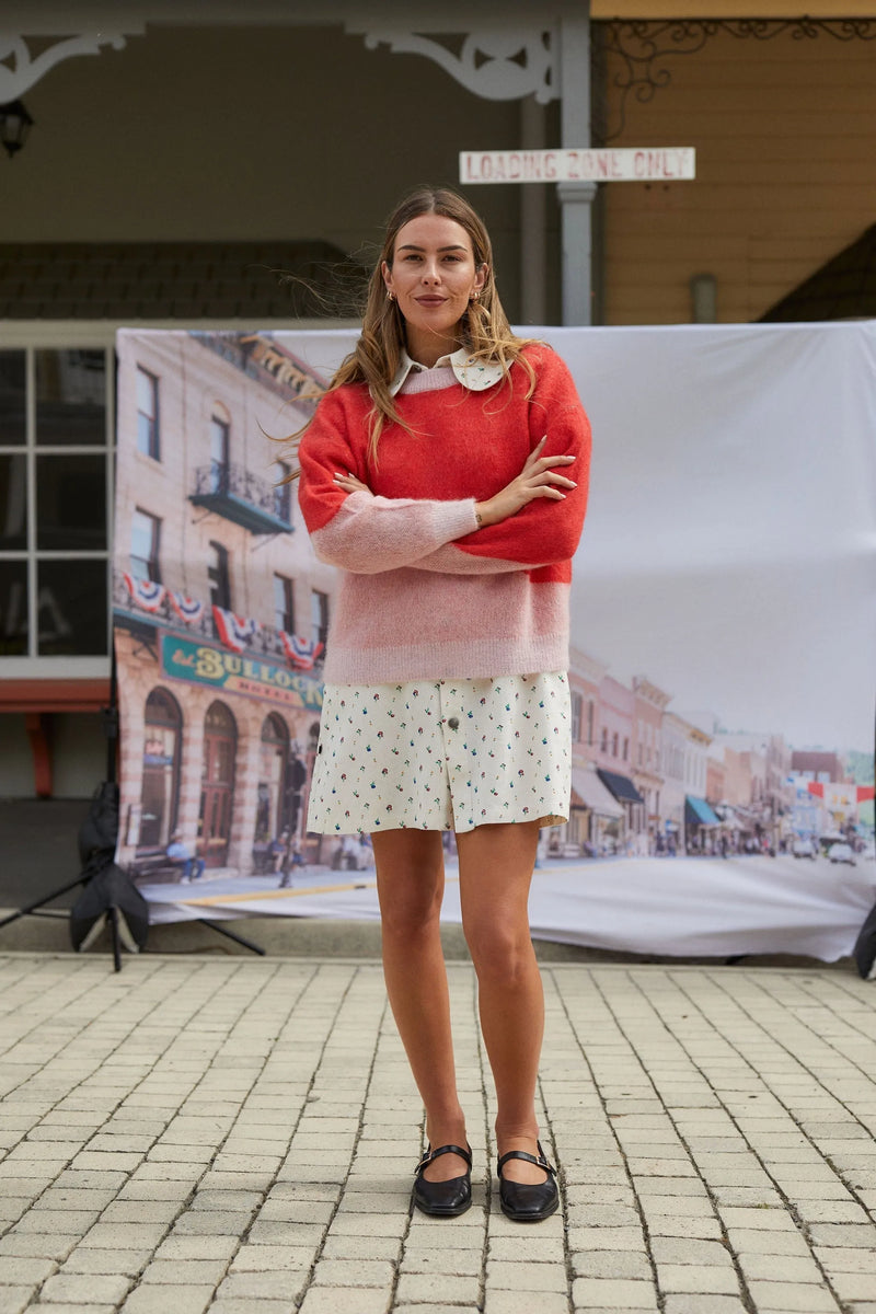 Split Jumper | Pinky Tomato