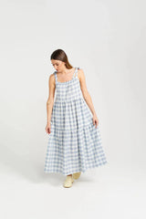 Tie Up Ziggy Dress | Marine Check