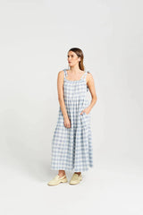 Tie Up Ziggy Dress | Marine Check