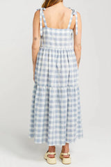 Tie Up Ziggy Dress | Marine Check