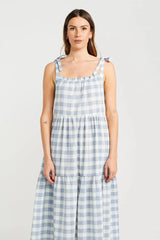 Tie Up Ziggy Dress | Marine Check
