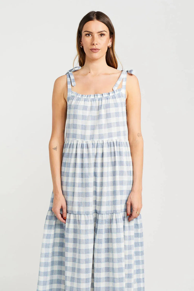Tie Up Ziggy Dress | Marine Check