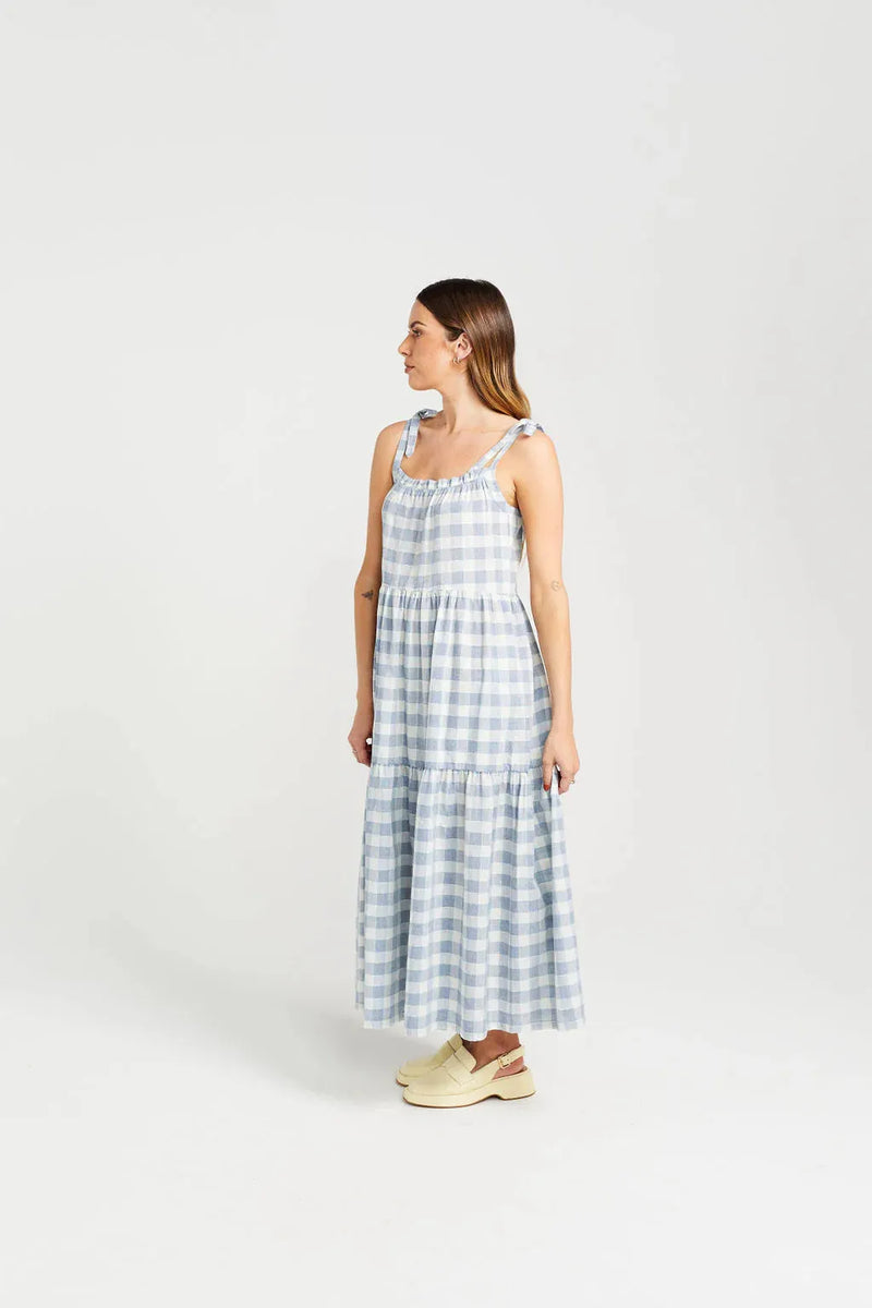 Tie Up Ziggy Dress | Marine Check