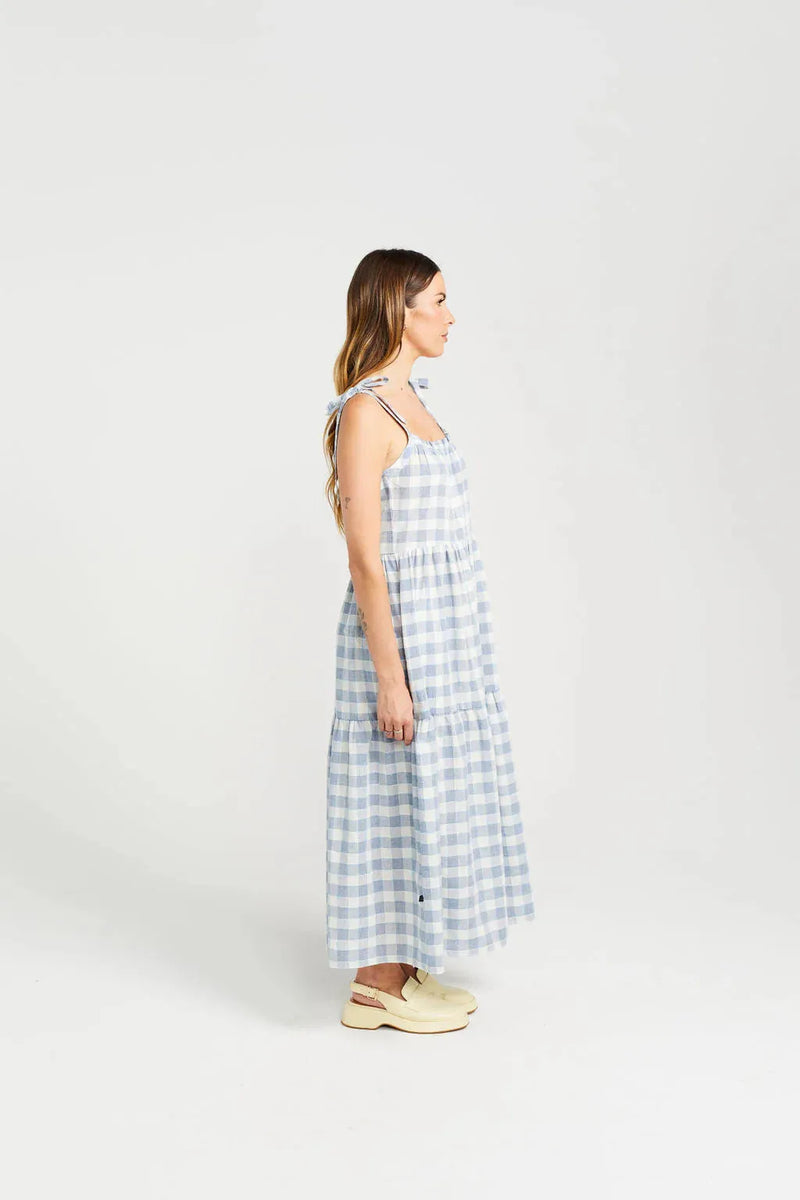 Tie Up Ziggy Dress | Marine Check