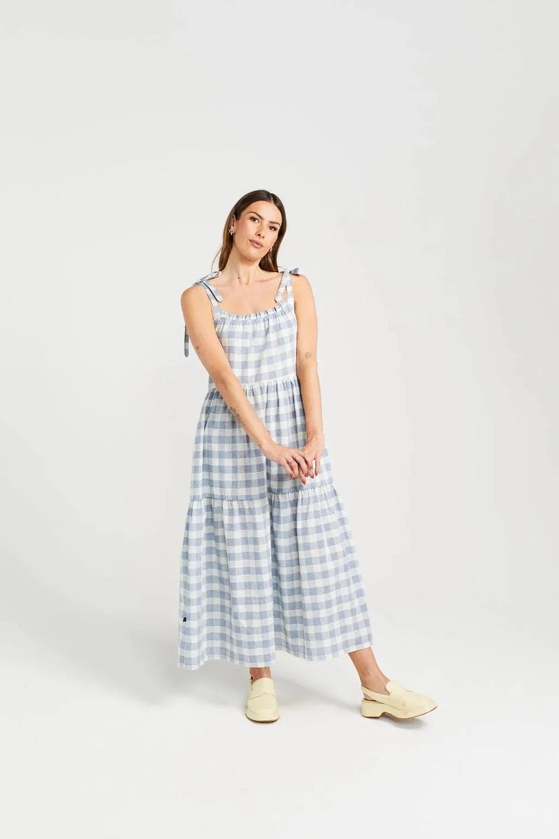 Tie Up Ziggy Dress | Marine Check