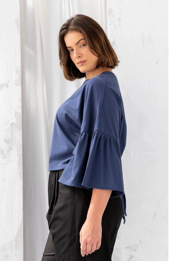 ReCreate Clothing | Friday Top | Soft Navy | The Colab | Shop Womens | New Zealand