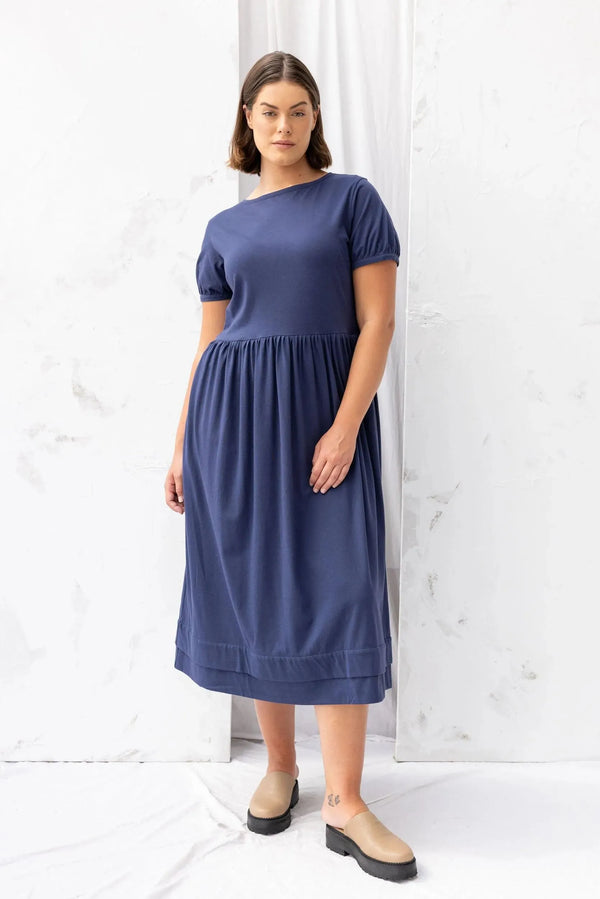 ReCreate Clothing | River Dress | Soft Navy | The Colab | Shop Womens | New Zealand