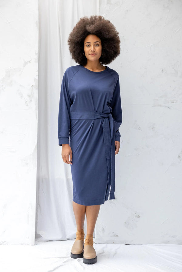 ReCreate Clothing | Unbound Dress | Soft Navy | The Colab | Shop Womens | New Zealand