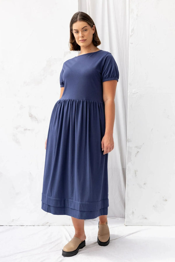 ReCreate Clothing | River Dress | Soft Navy | The Colab | Shop Womens | New Zealand