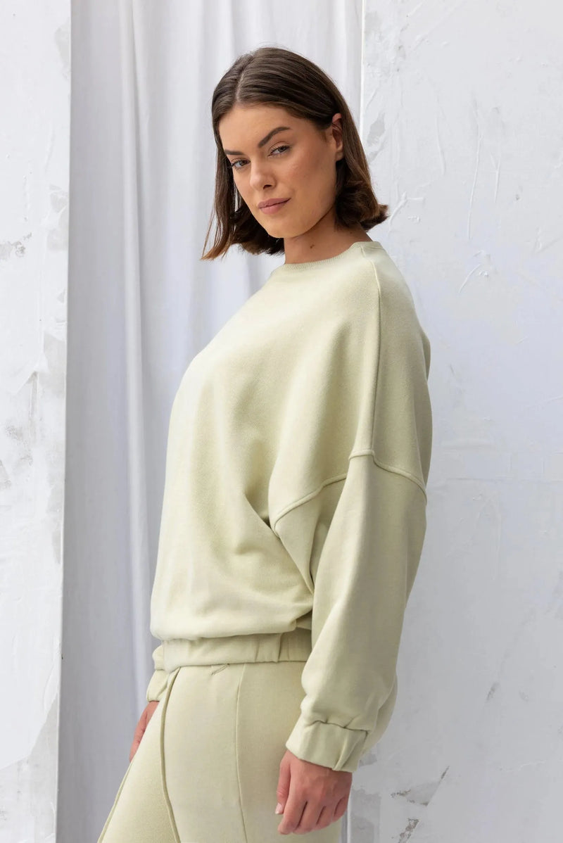 ReCreate Clothing | Signal Sweatshirt | Green Tea | The Colab | Shop Womens | New Zealand