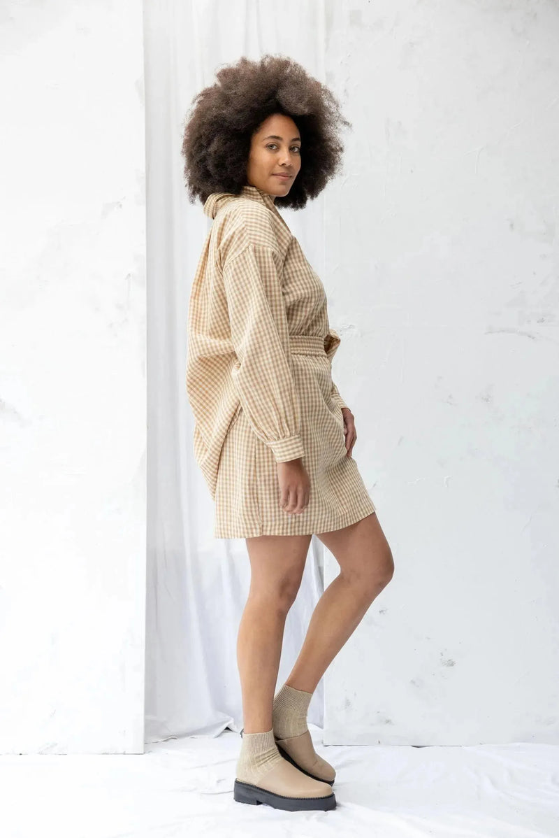 ReCreate Clothing | Ensemble Skirt | Brown Gingham | The Colab | Shop Womens | New Zealand