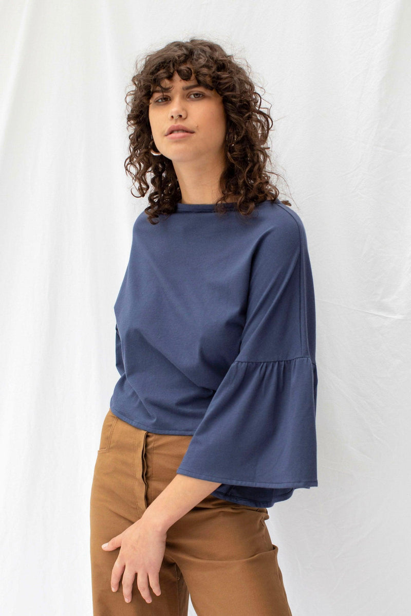 ReCreate Clothing | Friday Top | Soft Navy | The Colab | Shop Womens | New Zealand