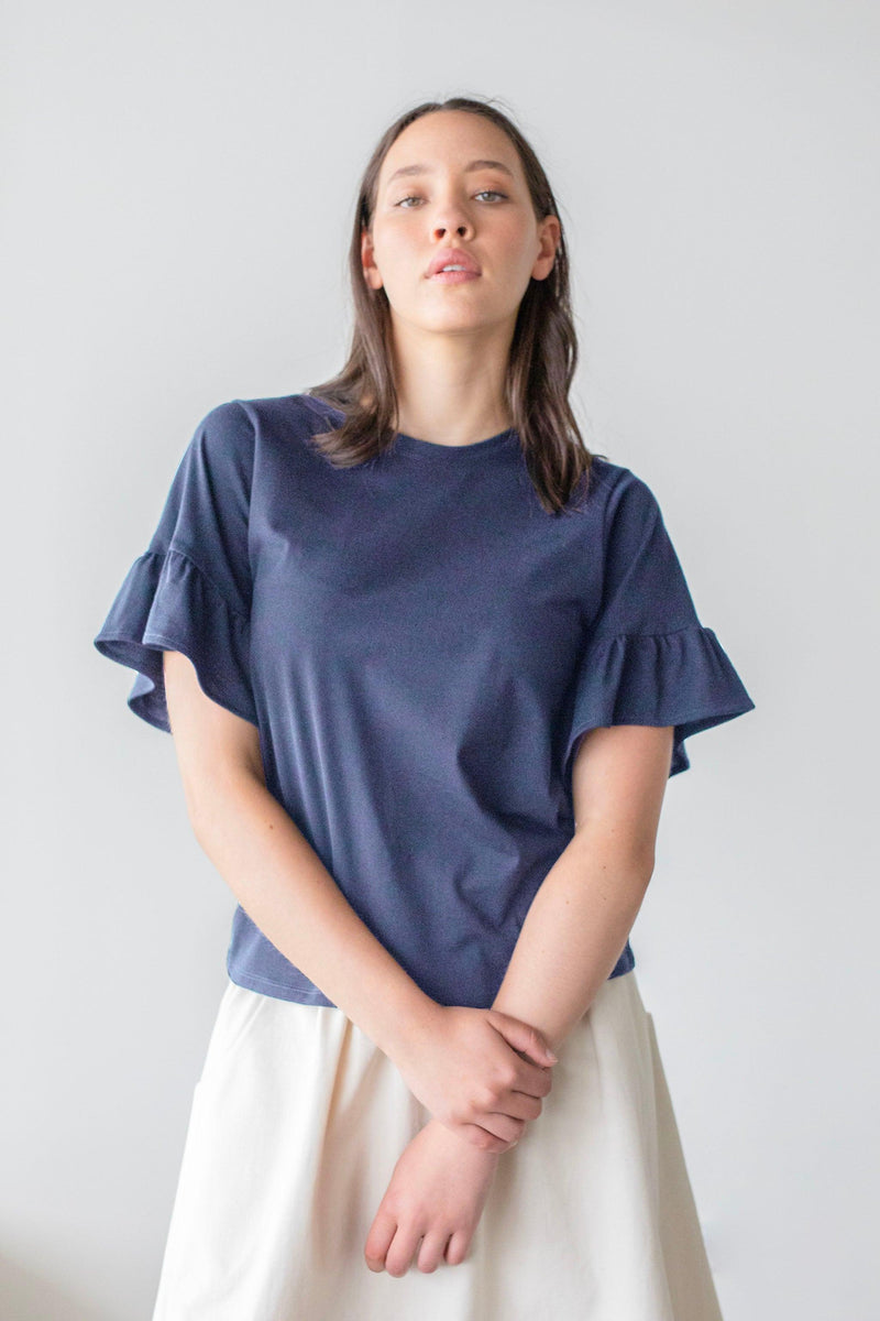 ReCreate Clothing | Voyage Top | Soft Navy | The Colab | Shop Womens | New Zealand